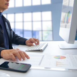 Professional reviewing financial statements