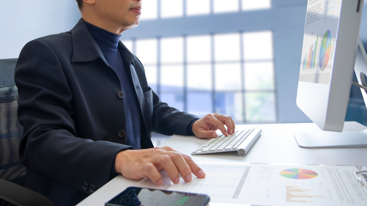 Professional reviewing financial statements