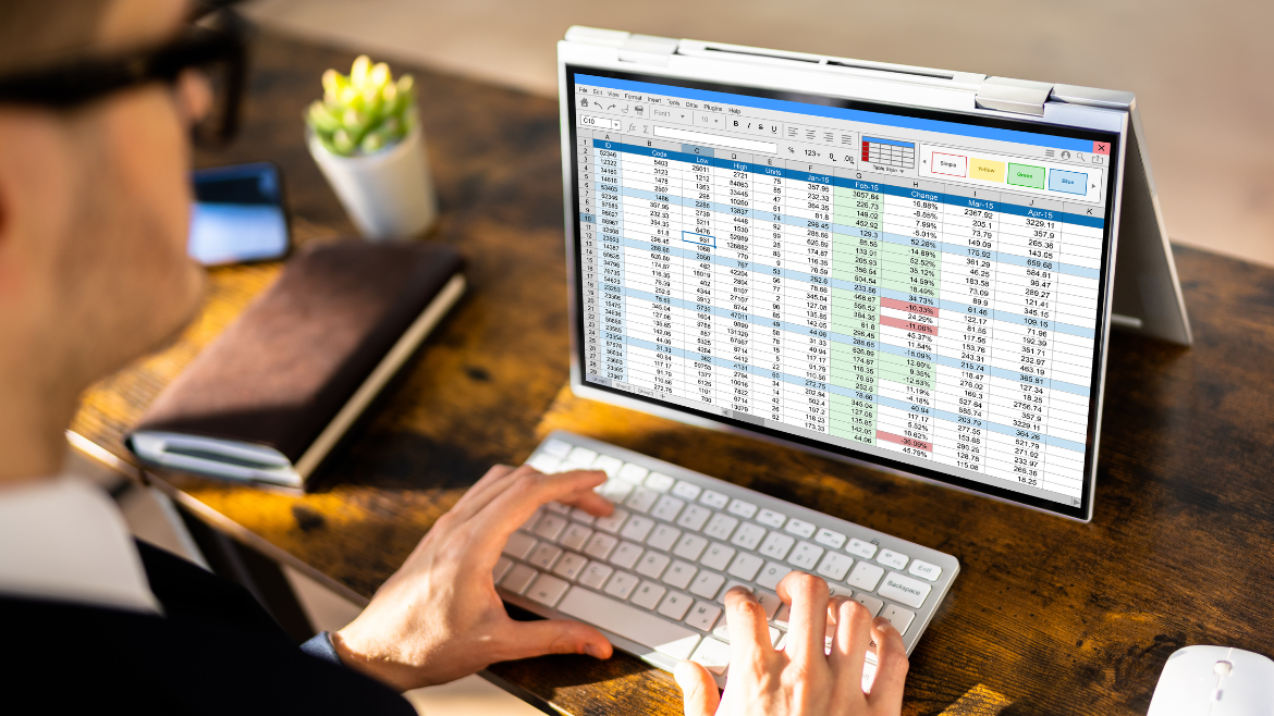 auditor analyzing spreadsheets